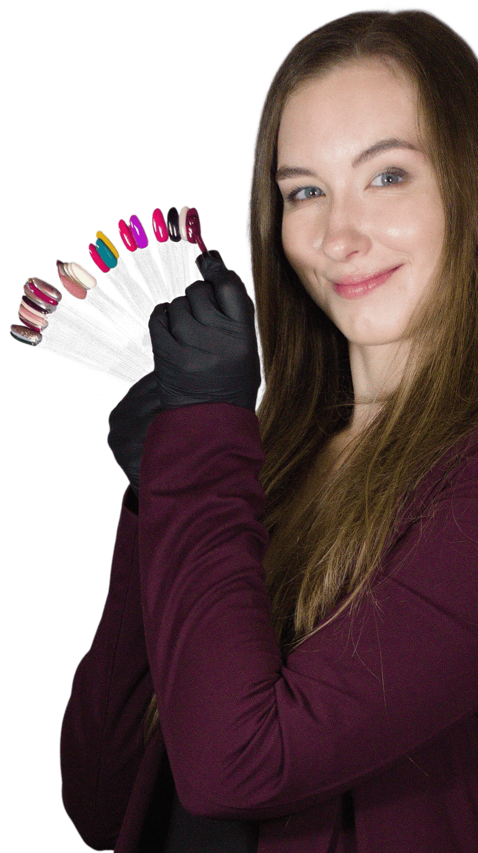 Neglekunstner og ejer holder eksempel på smukke neglespidser