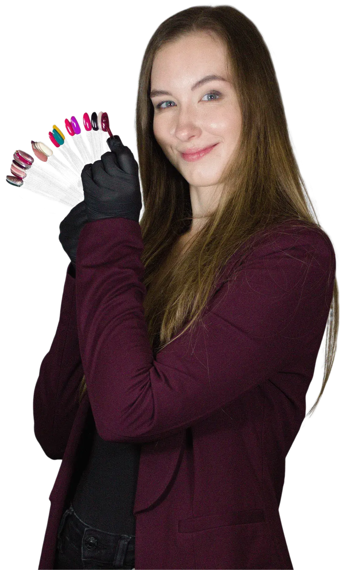 Neglekunstner og ejer holder eksempel på smukke neglespidser